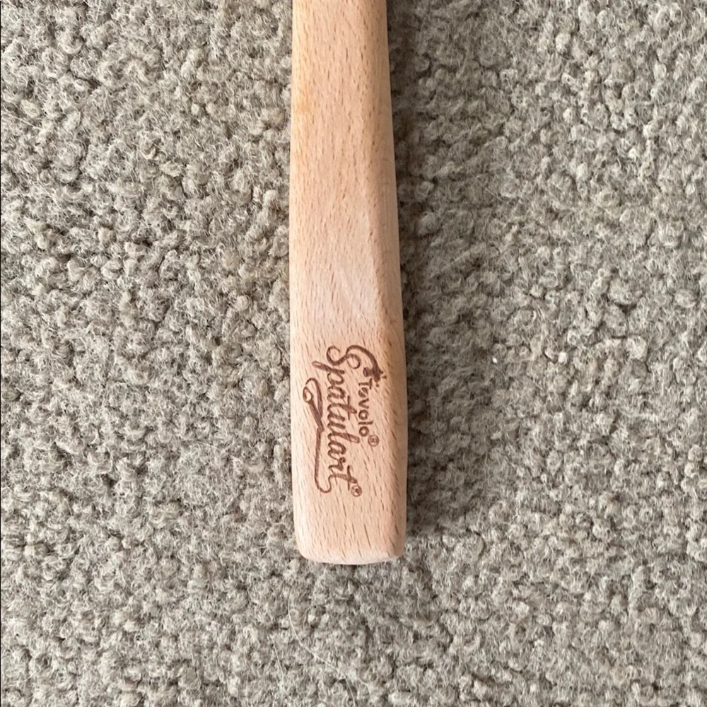 Floral Pumpkin Sur La Table Spatula with Wooden Handle